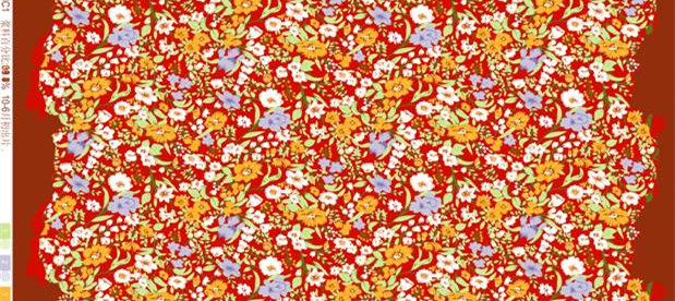 复古民族风红色花卉面料印花素材精选