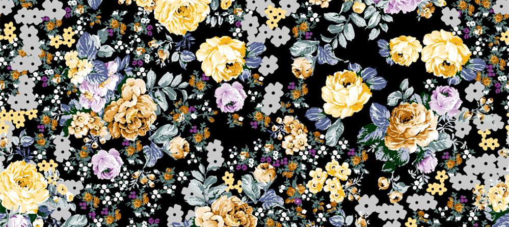 复古花卉面料印花素材 服装印花设计灵感