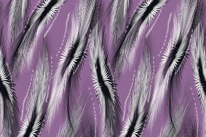 现代羽毛几何纹样面料印花，打造个性服装印花设计