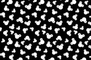 米奇卡通风格面料印花素材，适用于服装印花设计