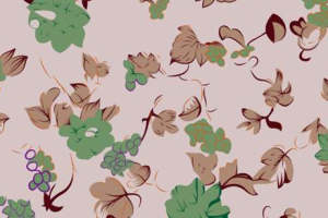 复古风面料印花素材 优雅藤蔓设计适用于服装定制