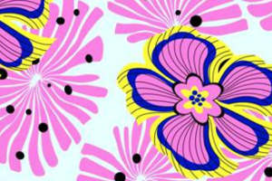 时尚花卉面料印花素材，适用于服装设计的绚丽花型