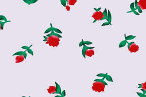 复古红玫瑰面料印花素材，打造浪漫服装