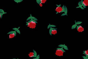 复古红玫瑰面料印花设计，适用于时尚服装印花