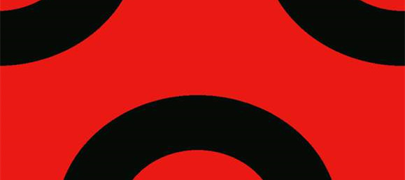 红黑撞色圆点面料印花素材 时尚服装印花设计