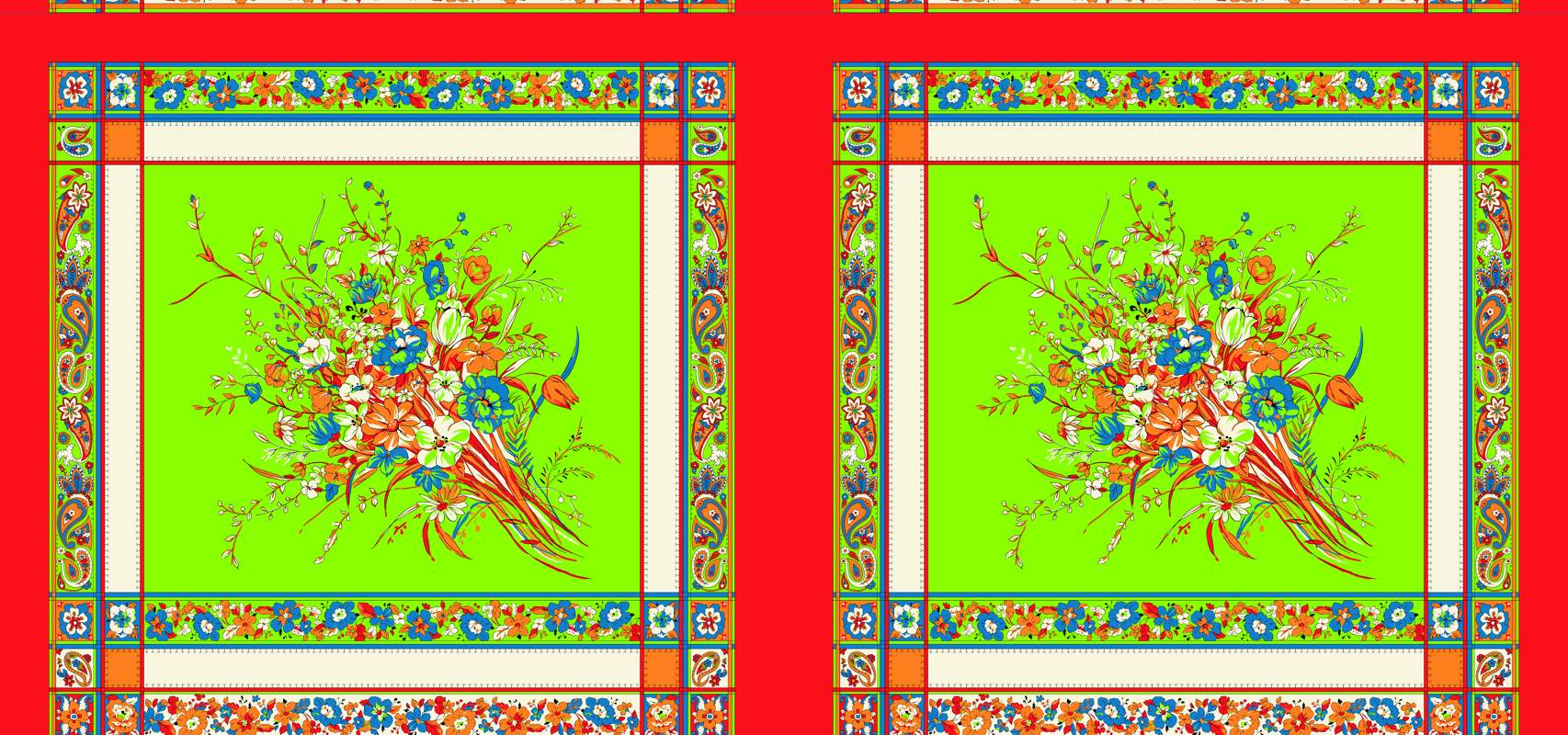 复古花卉面料印花 时尚服装印花素材推荐
