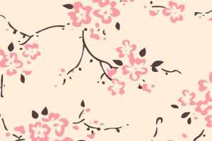 清新樱花面料印花 服装印花设计素材推荐