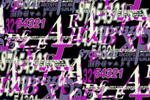 潮流字母数字拼接面料印花素材 时尚服装印花设计