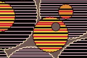 复古几何条纹面料印花 时尚服装印花设计素材